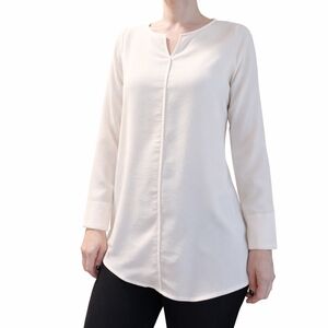 LOFT 82 Soft White Long Sleeve Blouse (Oak + Fort)
